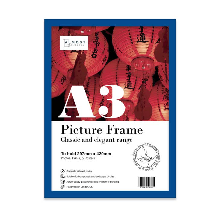 Blue A3 Picture Frame for wholesale by WholesaleFrames.co.uk