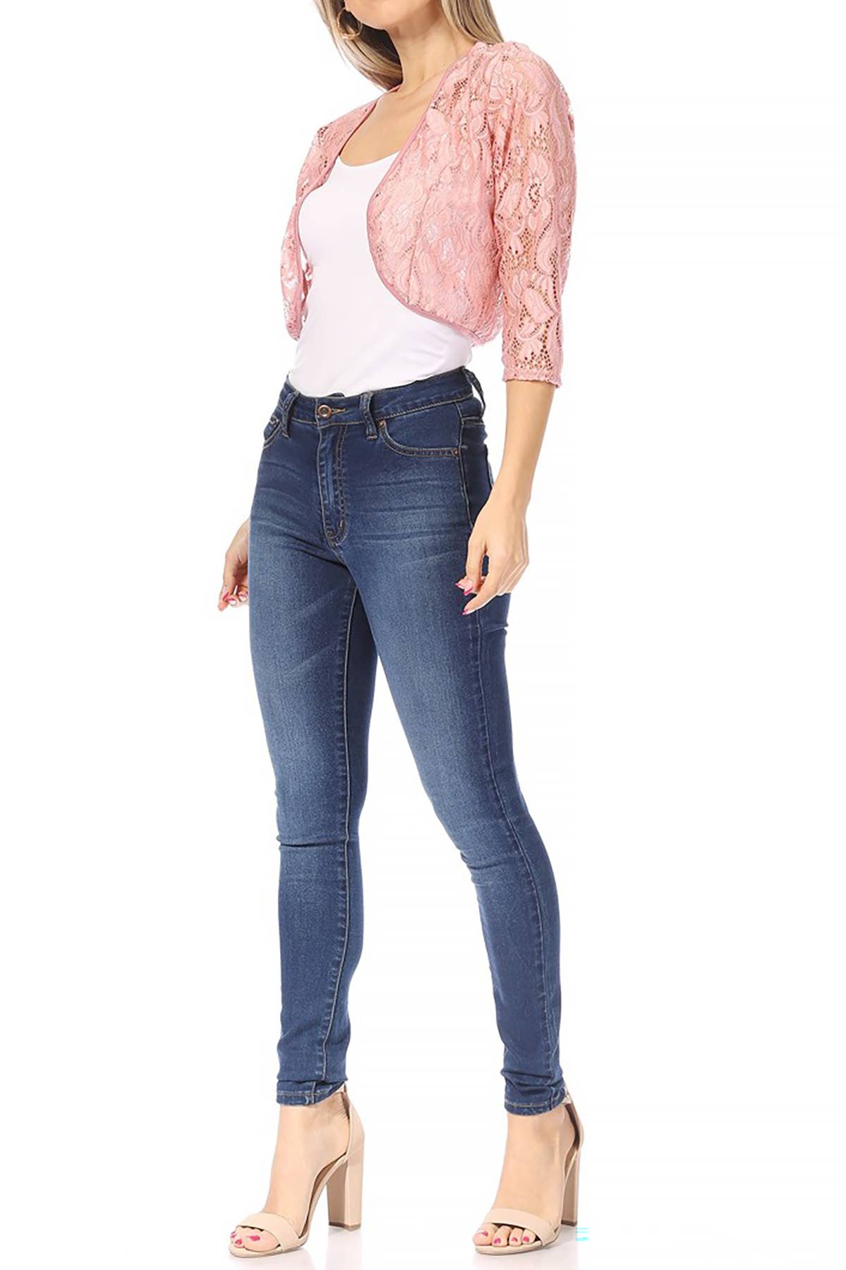 MOA COLLECTION - Wholesale Cardigan - Women's - Women's Casual Lace Bolero Crochet Cardigan7