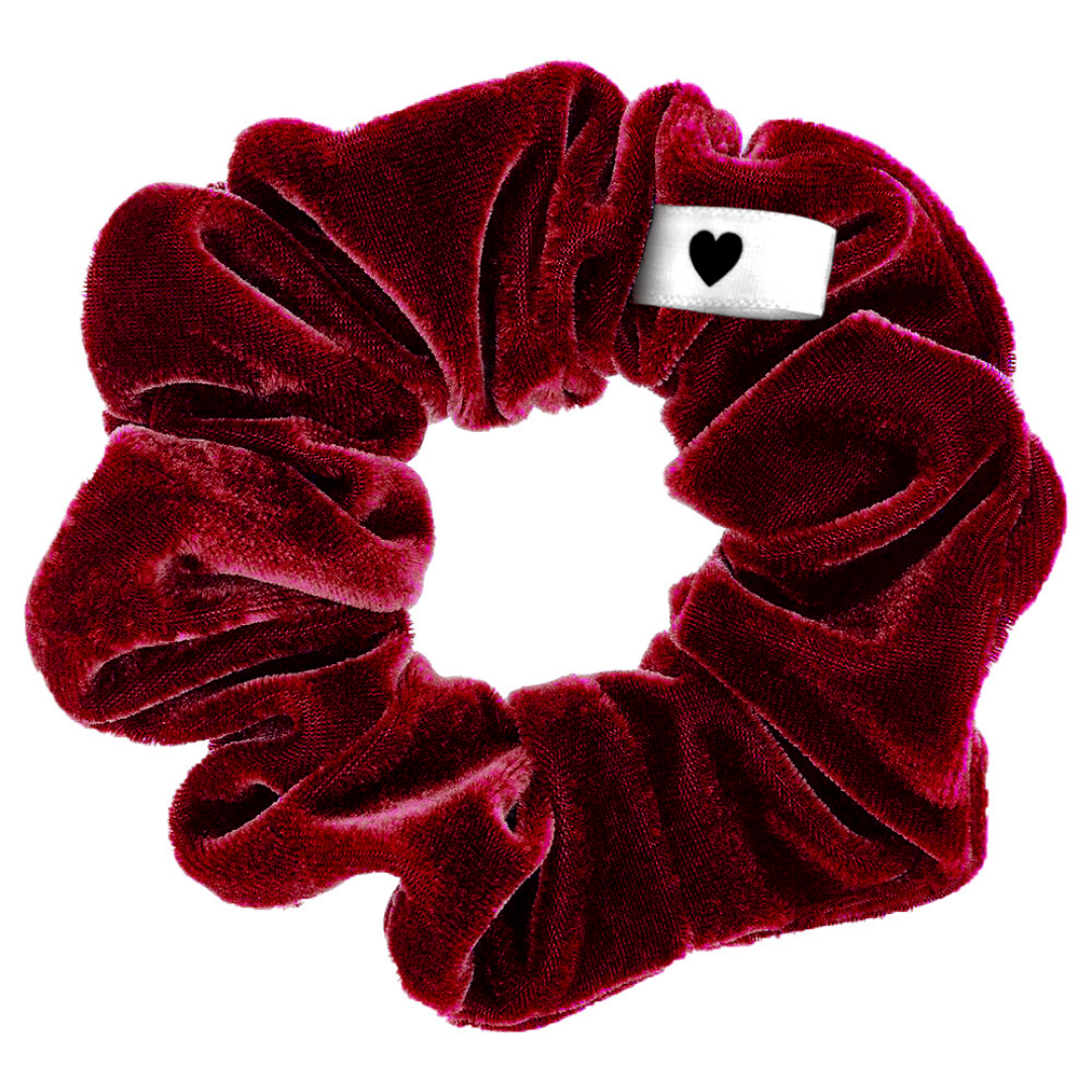 Bellody GmbH - Wholesale Scrunchie - Women's - Velvet scrunchie Bordeaux - Bellody® (1 piece - Bordeaux red)1