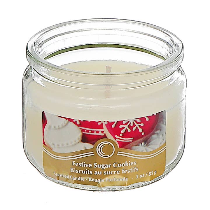 3 Oz Scented Jar Candle Festive Sugar Cookies for wholesale by IH Casa Decor