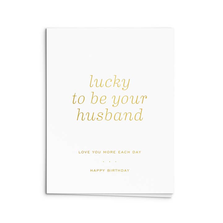 Smitten on Paper - Venta al por mayor Tarjetas de cumpleaños - Tarjeta de felicitación de cumpleaños de Lucky Husband1