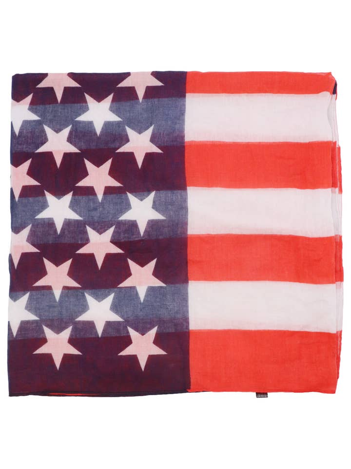 As Shown American Flag Chiffon Semi-sheer Swim Cover-up for wholesale on Faire5