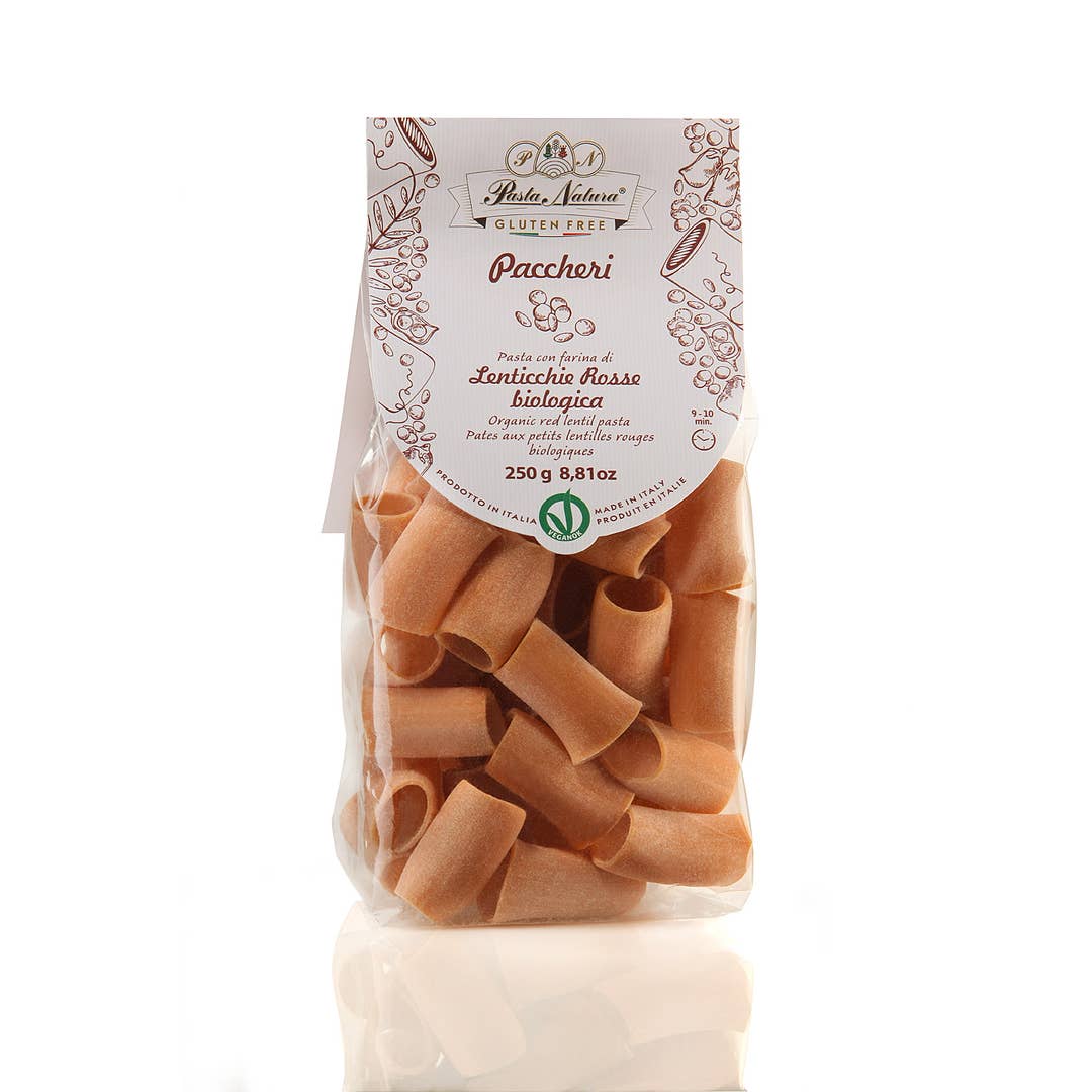 Paccheri by Red Lentils & Rice Int. Bio & Gluten Free for wholesale by PASTA NATURA