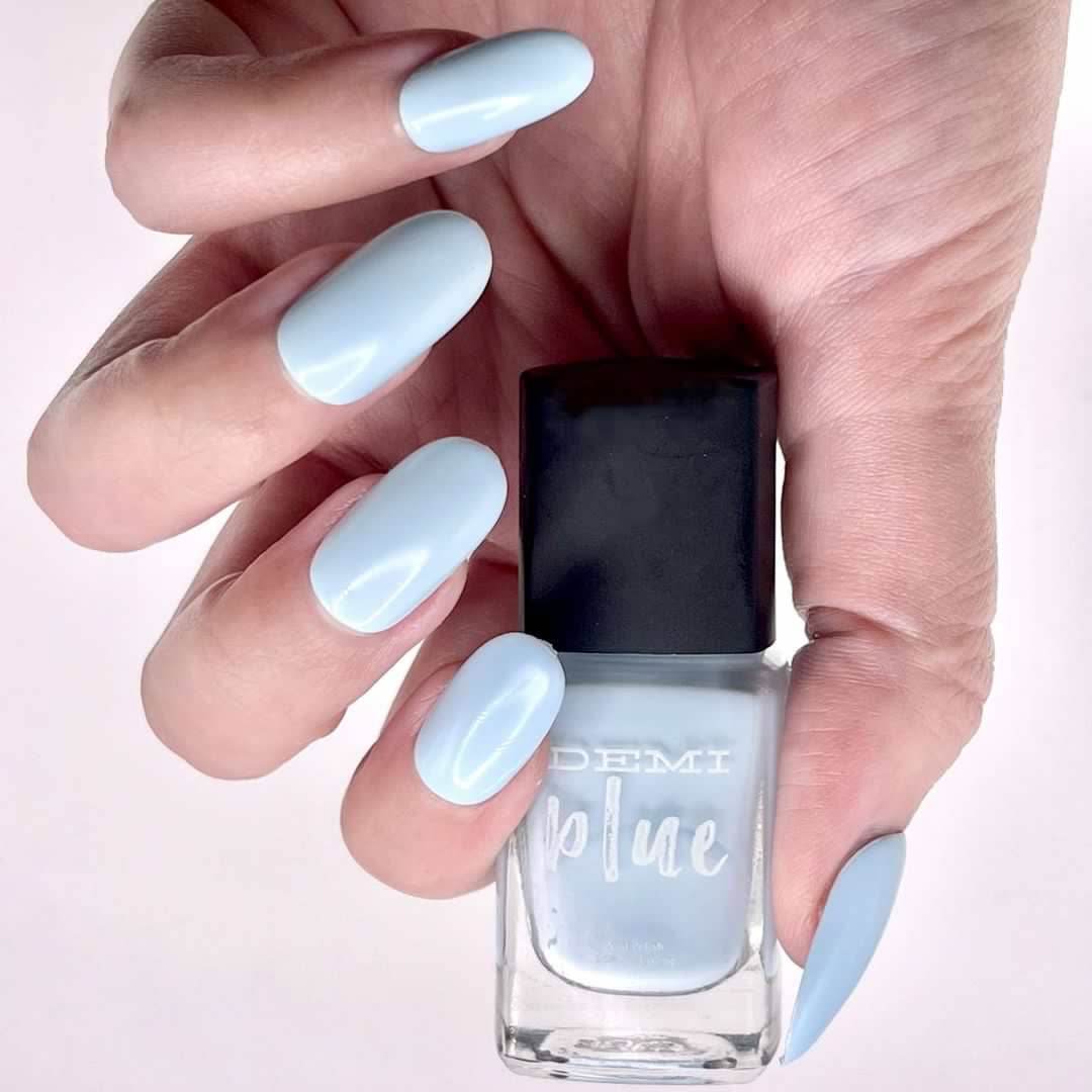 DEMIblue Clean and Vegan Nail Polish - Wholesale Nail Polish - Mirror Mirror – Soft Baby Blue Clean Vegan Nail Polish2
