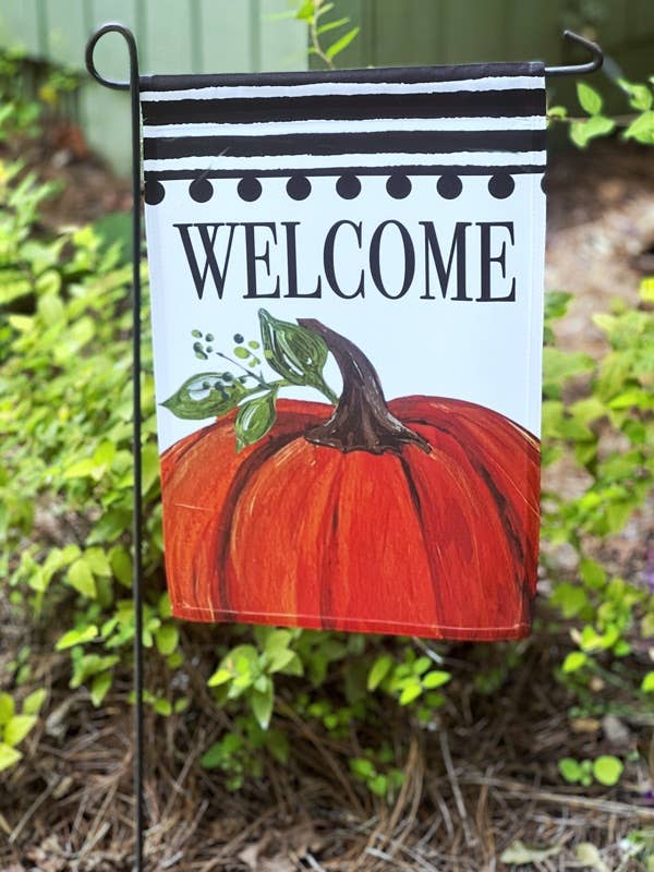 Pumpkin Welcome Flag for wholesale by Prince Design
