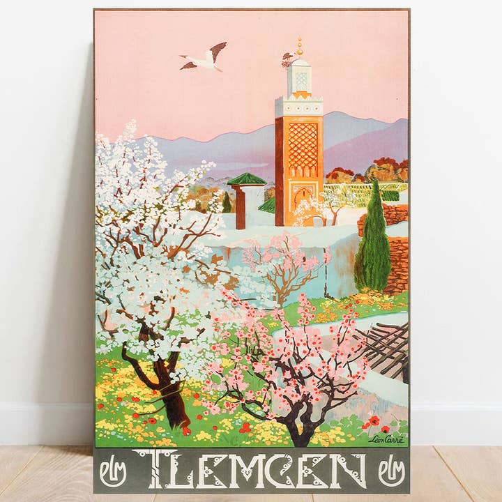 Tlemcen Affiche vintage Algérie 1930 pour la vente par wallartgallery