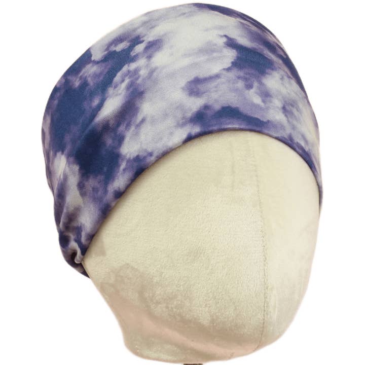 Bandeau extensible bleu et argenté pour la vente par The Sassy Olive Handmade Headbands