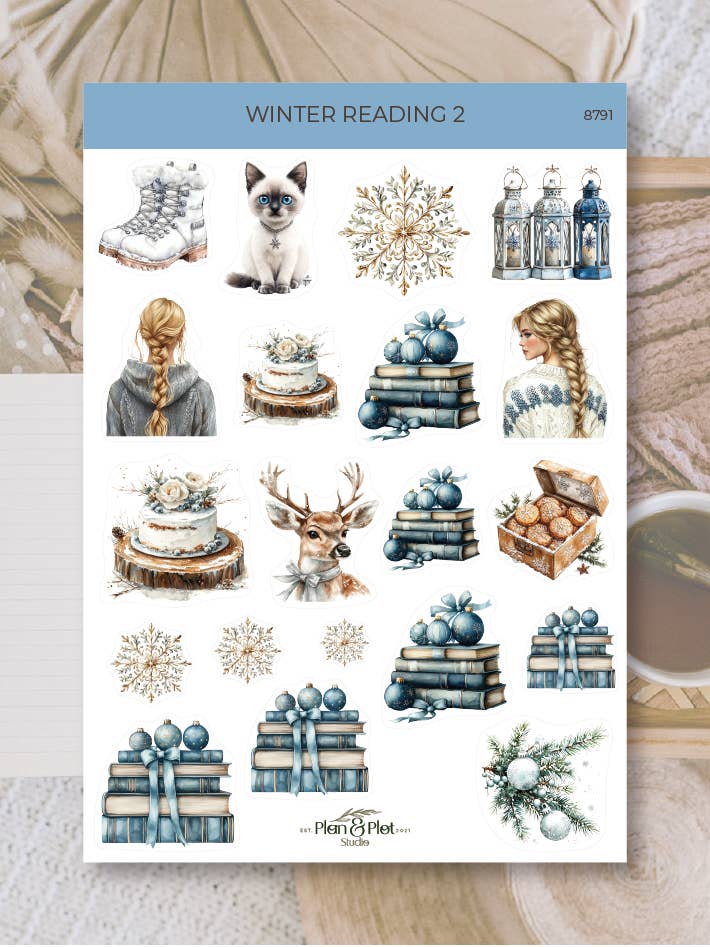 Winter Reading 2 | Pegatinas para venta al por mayor de Plan & Plot Studio