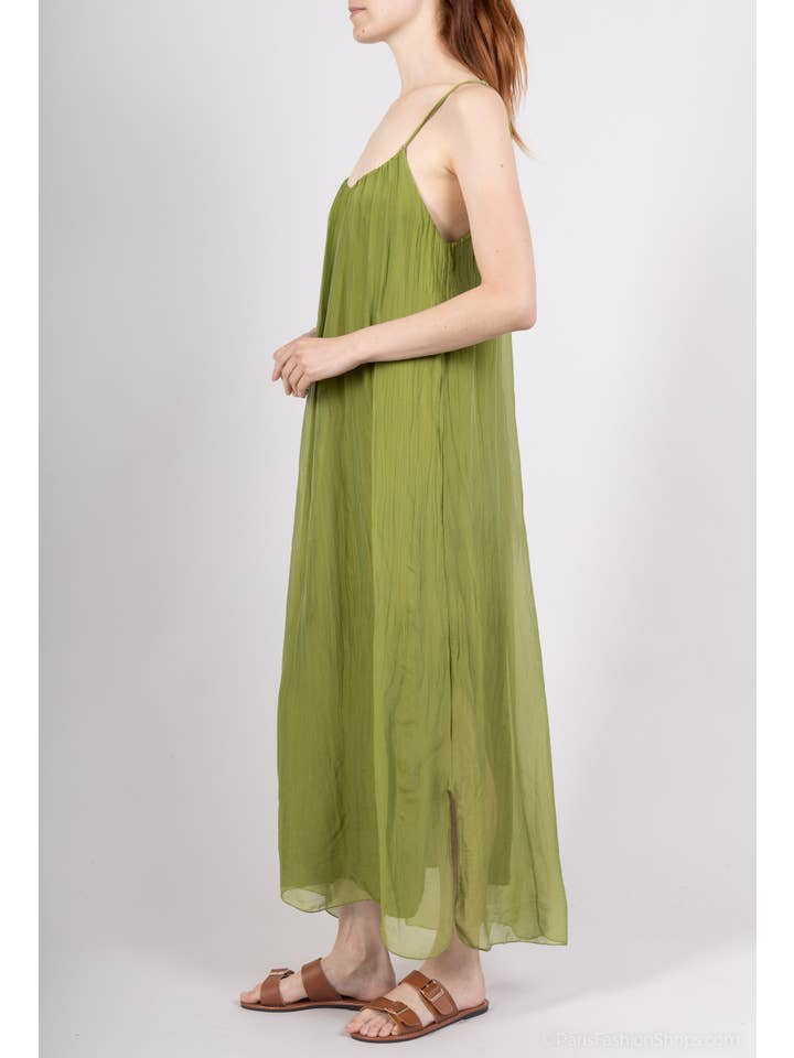 Shyloh - Wholesale Dress - Women's - Long silk dress with adjustable straps 3048027