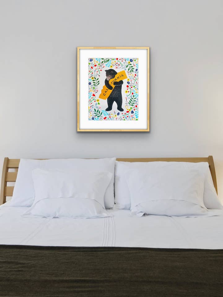 "I Love You California" Floral Print for wholesale by 3 Fish Studios