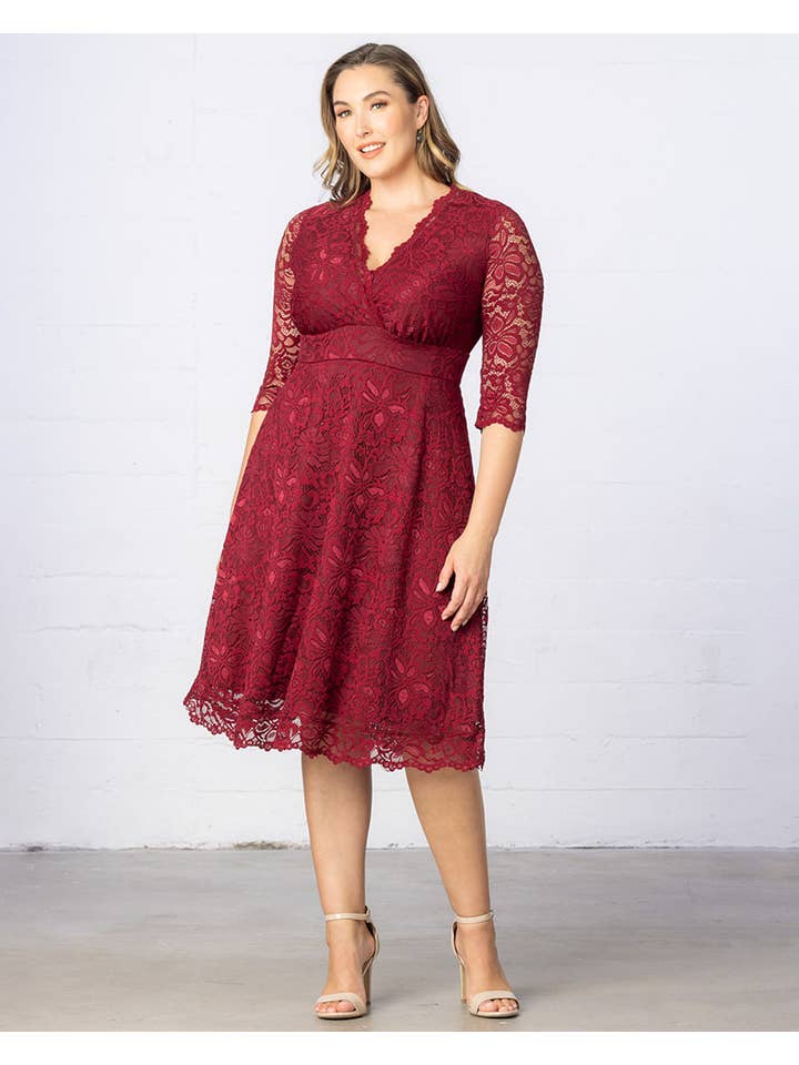 Kiyonna - Vente Robe – femme - Robe cocktail Mademoiselle en dentelle - Taille plus6