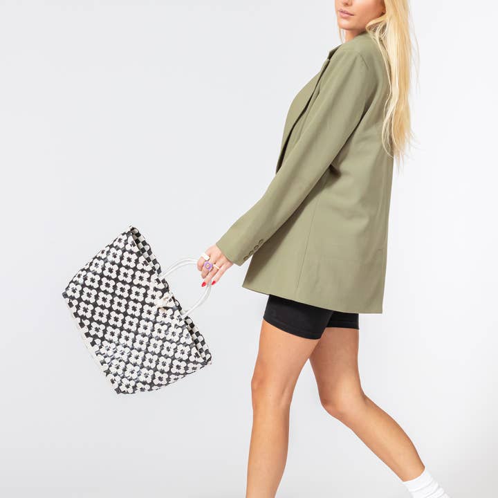 STREET LEVEL - Wholesale Tote Bag - Women's - Swan Straw Tote