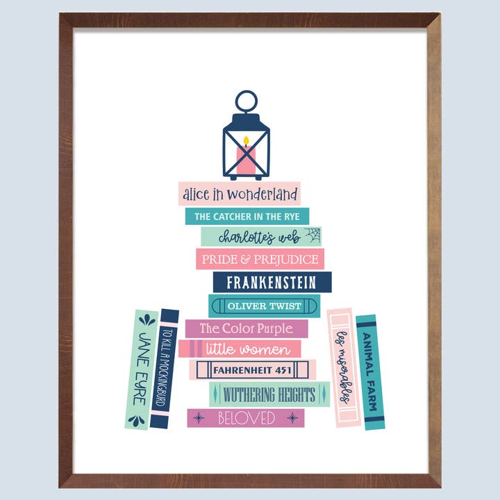 Classic Books Art Print for wholesale by Chapter & Craft Studio