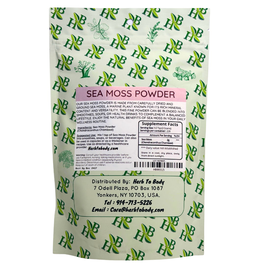 Herb To Body - Wholesale Protein/Superfood Powder - Irish Sea Moss Powder 1lb (Organic)1