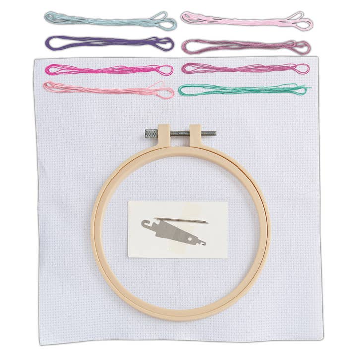 West Design Products - Wholesale Embroidery/Cross Stitch Supplies - Simply Make Cross Stitch Kit - Heart Balloons3