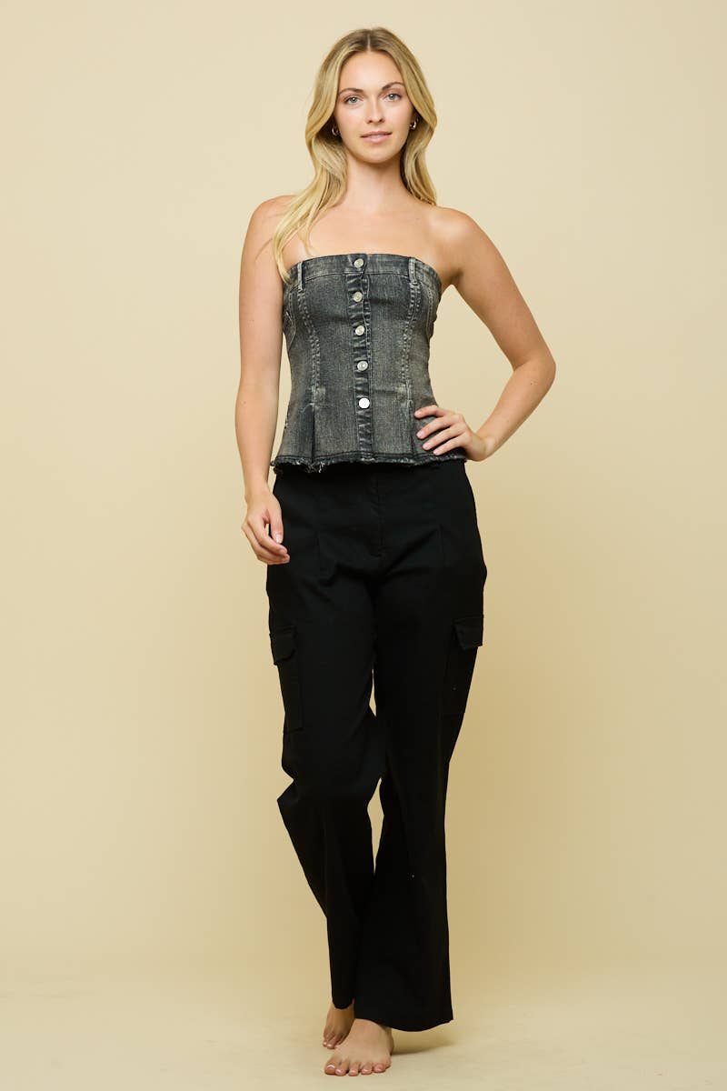 ANWND - Wholesale Corset - Women's - 10209 - DENIM CORSET TOP9