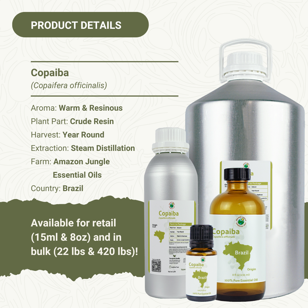 Nature Packaged - Wholesale Essential Oil - Copaiba Essential Oil - 100% Pure - Farm-Direct Sourcing9