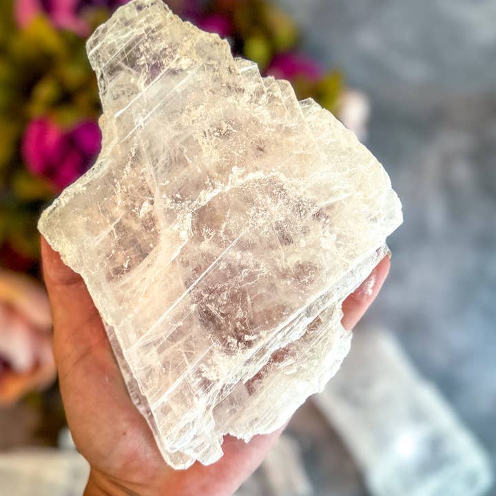Mandala Gems - Wholesale Spiritual Stone/Crystal - Genuine Raw Selenite Specimens, Clear Selenite Crystals