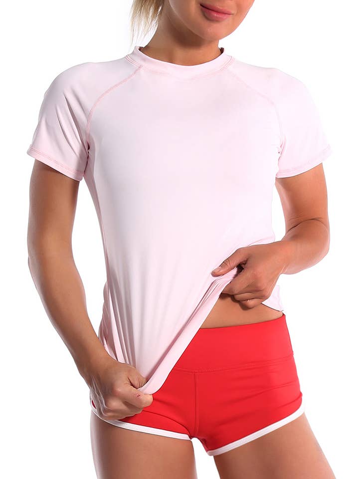 Women UPF 50+ Sun Protection Short Sleeve Swimsuit for wholesale by Rosa Clothing