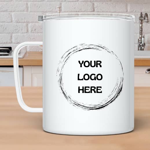 12 oz Travel Mug Tumbler – Custom Logo / Image for wholesale by A Little Something Gift Shop