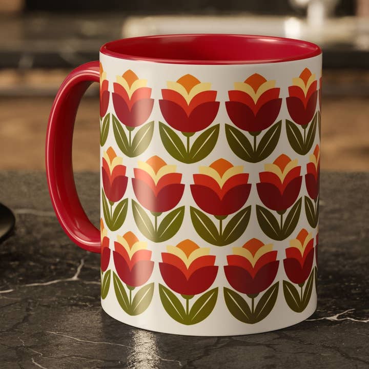 Retro-vintage design mug #4 for wholesale by Sardines Studio