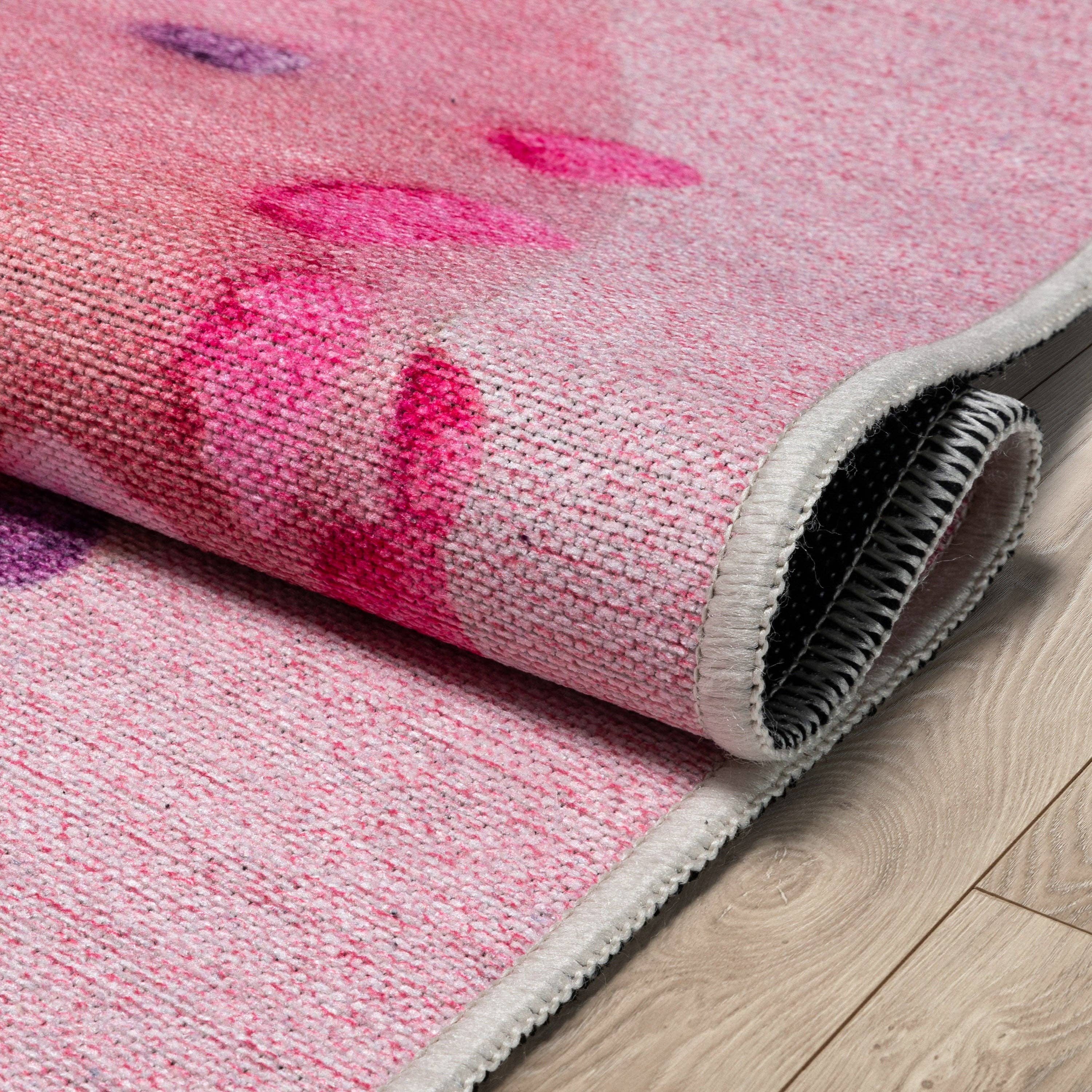Well Woven - Wholesale Area Rug - Pink Sprinkles Donut Novelty Pink Flat-Weave Rug5