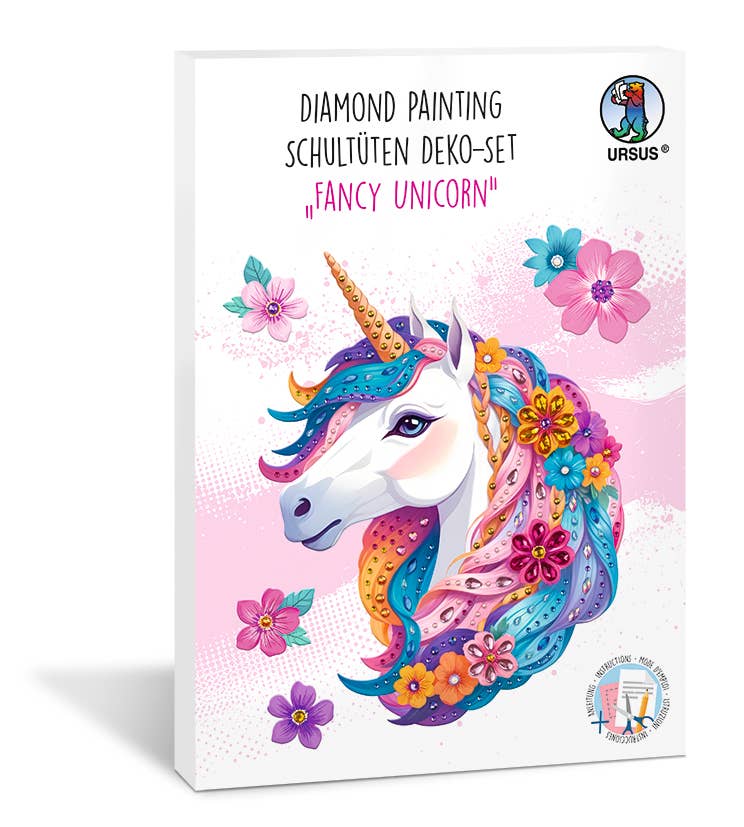 URSUS® / Buntpapierfabrik Ludwig Bähr GmbH & Co. KG - Wholesale DIY Craft Kit - Kids - Diamond Painting Deco Set "Fancy Unicorn"0