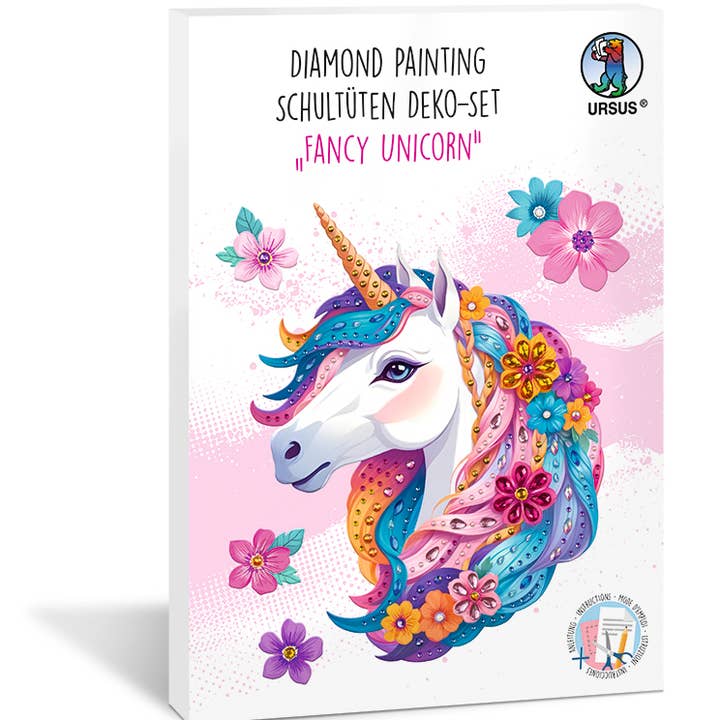 Diamond Painting Deco Set "Fancy Unicorn" for wholesale by URSUS® / Buntpapierfabrik Ludwig Bähr GmbH & Co. KG