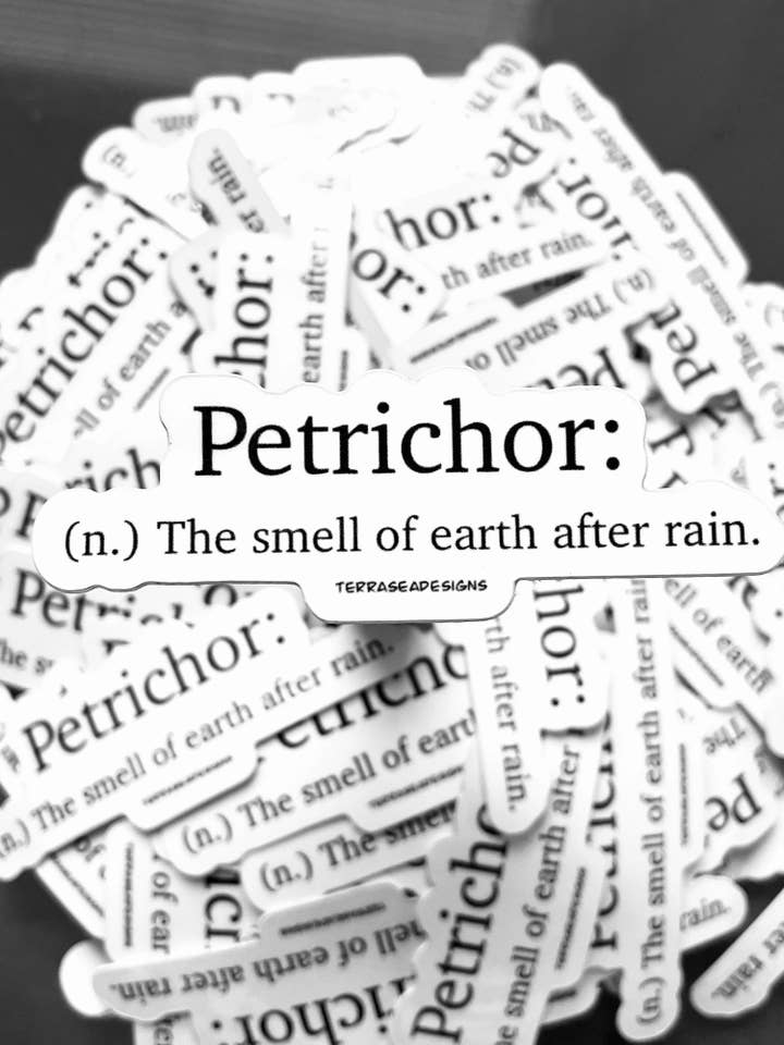 Petrichor Definition Sticker for wholesale by TerraSeaDesigns