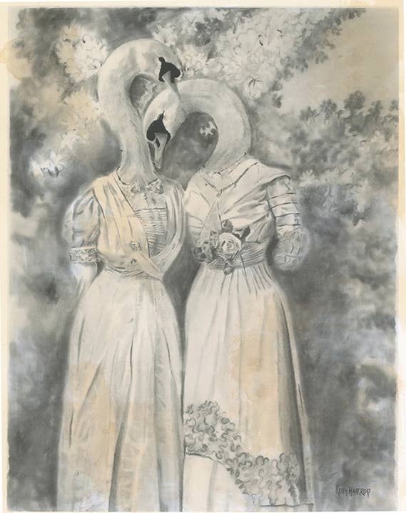 Keith Harrop - Pencil Art - Wholesale Ansichtkaartset - 10 verschillende ansichtkaarten. Set #1 Victoriaanse vintage dierenkunst4