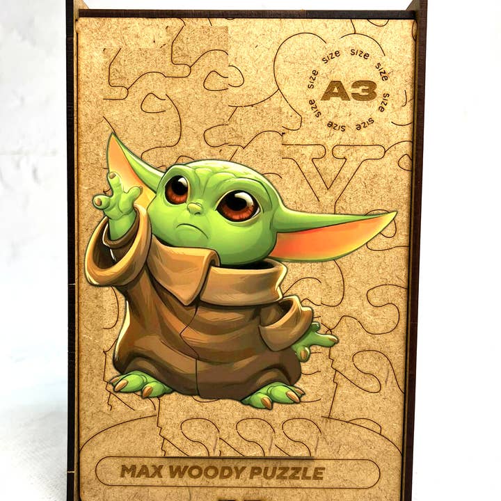 Max Woody™ - Wholesale Puzzle - Kids - Wood Jigsaw Puzzle Adults & Kids Baby Yoda L Size 185 pcs9