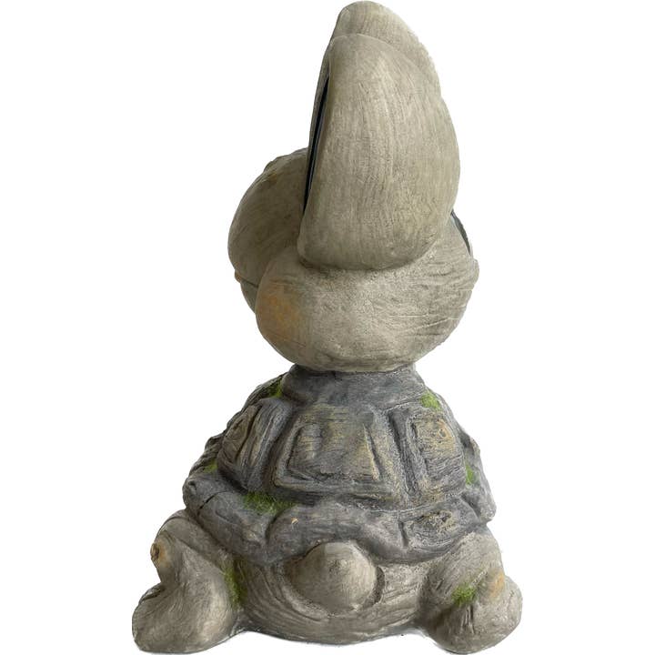 Galt International Company - Wholesale Outdoor Ornament/Decor - Mossy Turtle with Solar LED Eyes Garden Statue 15.75"6