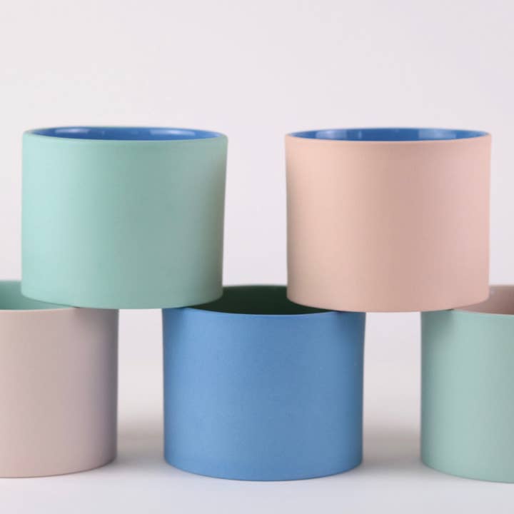 8.5 oz Porcelain Cylinder Cup for wholesale by Houb Atelier