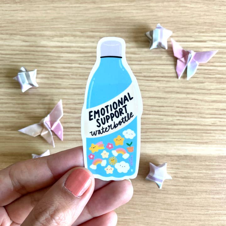 Emotional Support Waterbottle Sticker (waterproof) for wholesale by Jem and Cozy