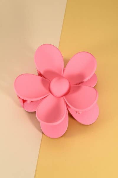 JOSSLYN by wall to wall - Wholesale Hair Clip - Women's - OVERSIZE MATTE FLOWER HAIR CLAW CLIPS | 40H4591