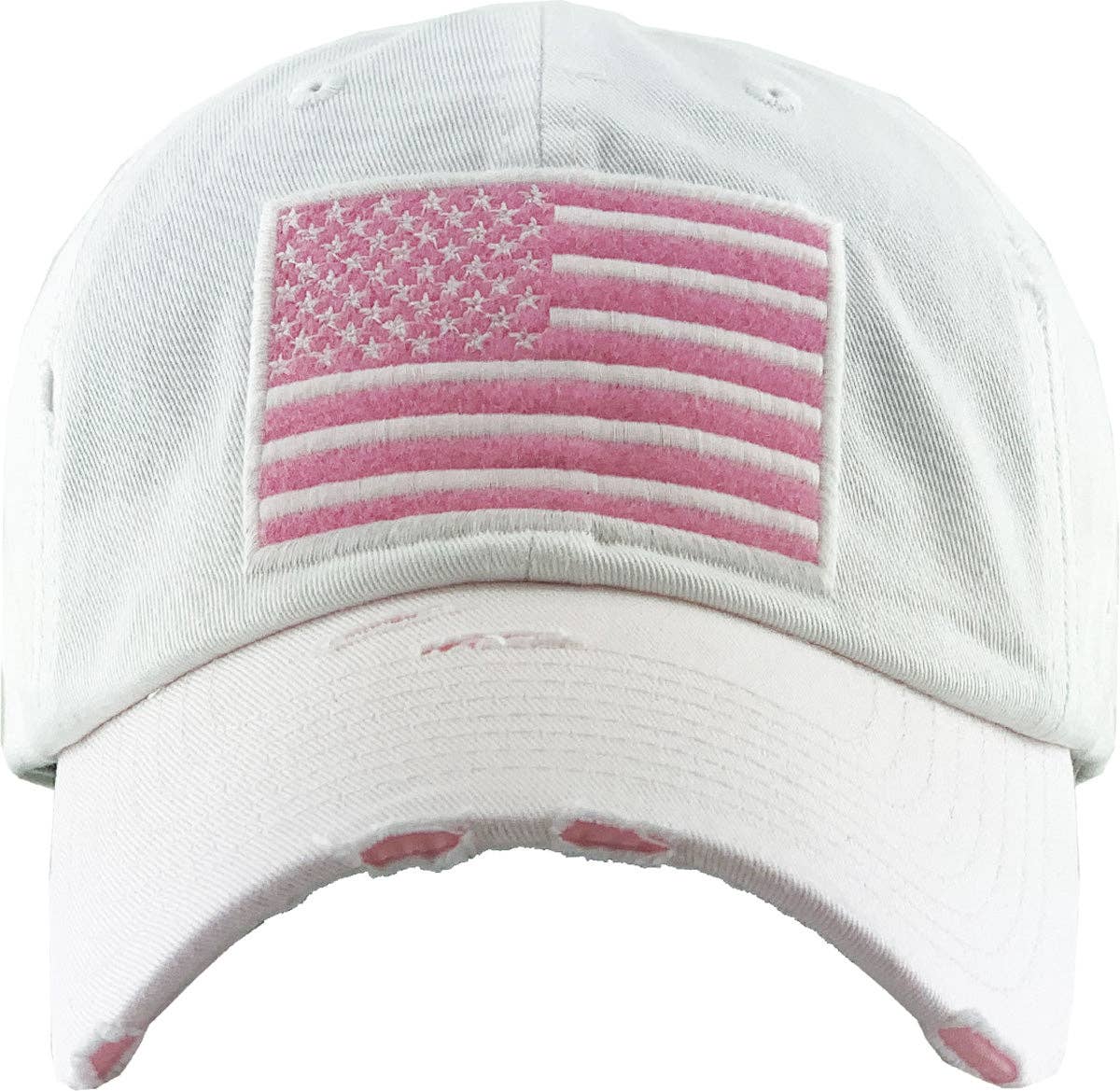 MiMi Wholesale - Wholesale Baseball Cap - Women's - KBVT209 American Flag Washed Vintage Distressed Baseball Cap16