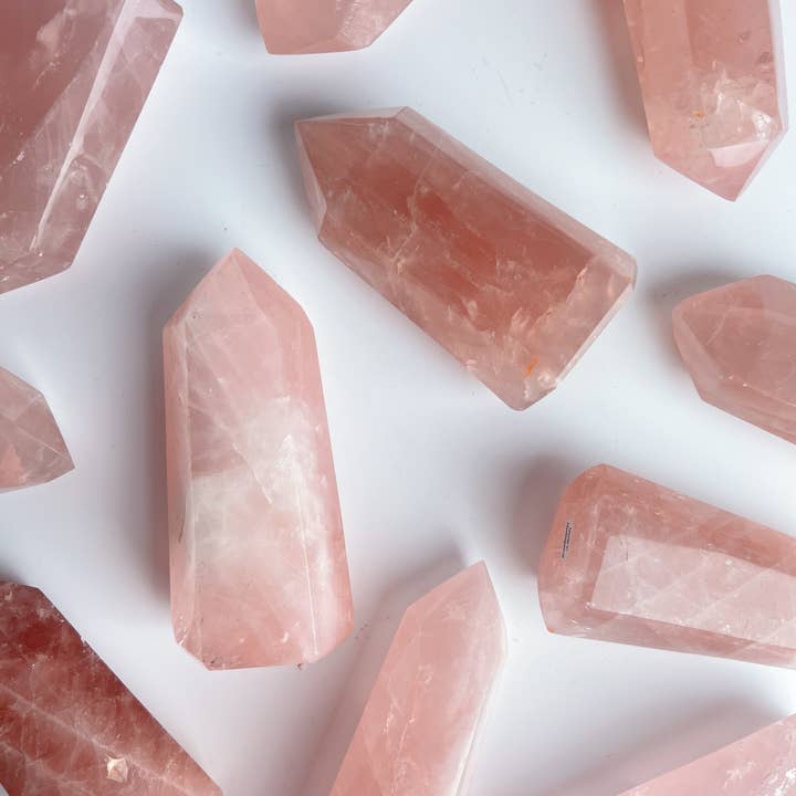 Terra Dawn Minerals - Wholesale Spiritual Stone/Crystal - Rose Quartz Crystal Tower Points Large