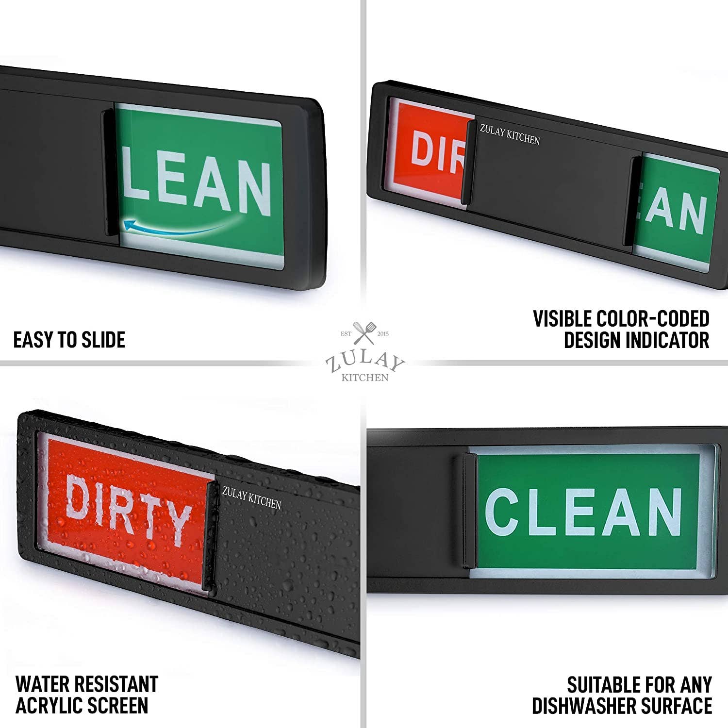 Zulay Kitchen – wholesale Magnet – Dishwasher Clean Dirty Magnet Sign12