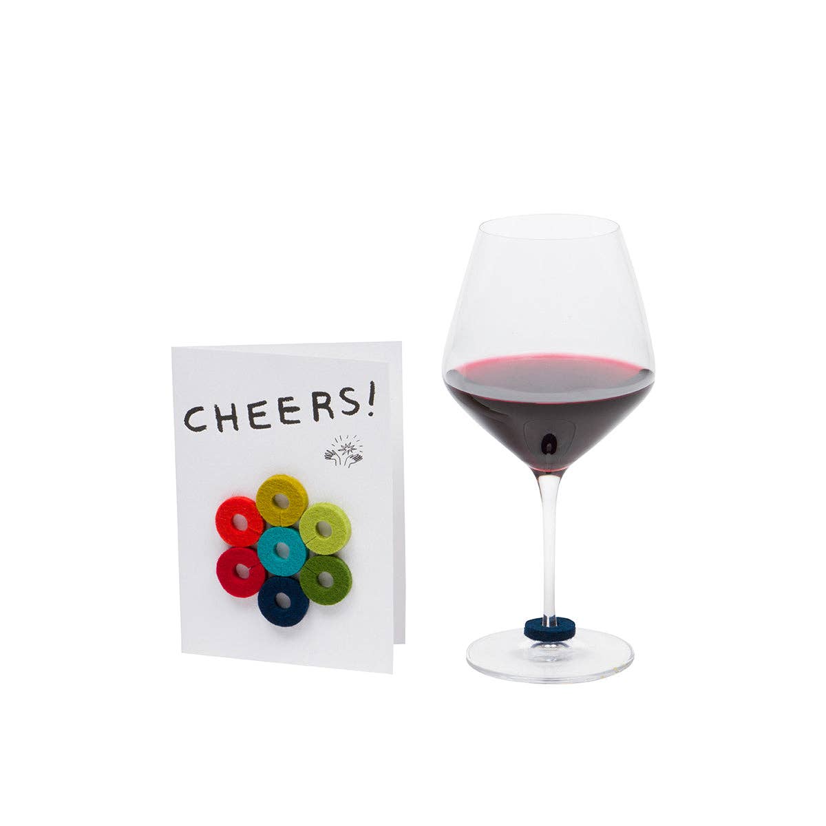 Cheers-Karte Prost Wine-Ote's Merino Wollfilz Weinmarker Notizkarte für den Großhandel auf Faire3