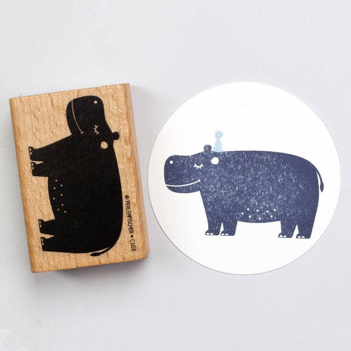 5x Stamp | Hippopotamus for wholesale by Perlenfischer