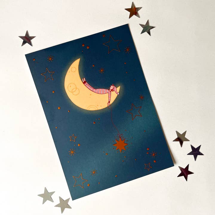 Månman kort brons för wholesale av Studio Kvinna