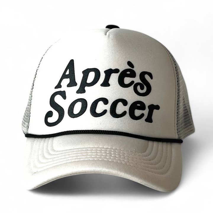 Après Soccer Cappellino Trucker in Schiuma Bianco e Nero per la vendita all'ingrosso da parte di Talisman & Co.