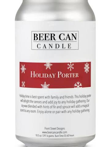 Beer Can Candle Original Scent - Holiday Porter for wholesale by Front Street Designs