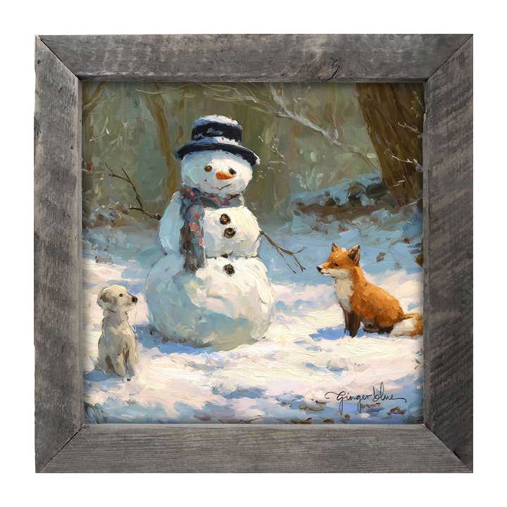 ginger blue - Wholesale Christmas Wall Art - Snowman with Dog and Fox14