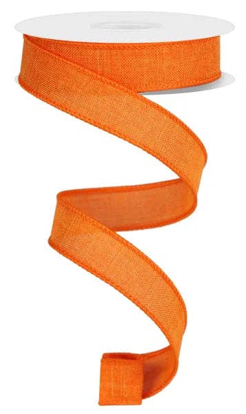 General Wholesale Inc - Wholesale Ribbon - Gift Wrapping - 7/8" x 10yd Royal Burlap-New Orange-RG7278HW