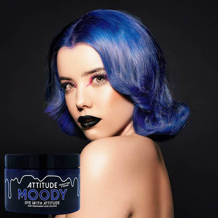 Moody Blue Hair Dye - Vegan, cruelty-free for wholesale by Attitude Hair Dye