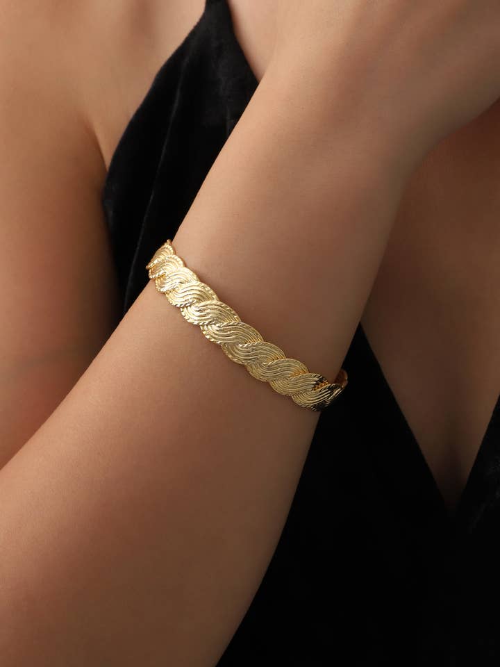 Gold Plated Boho Cuff Bracelet for wholesale by BUBU BY TEKIN SHOP