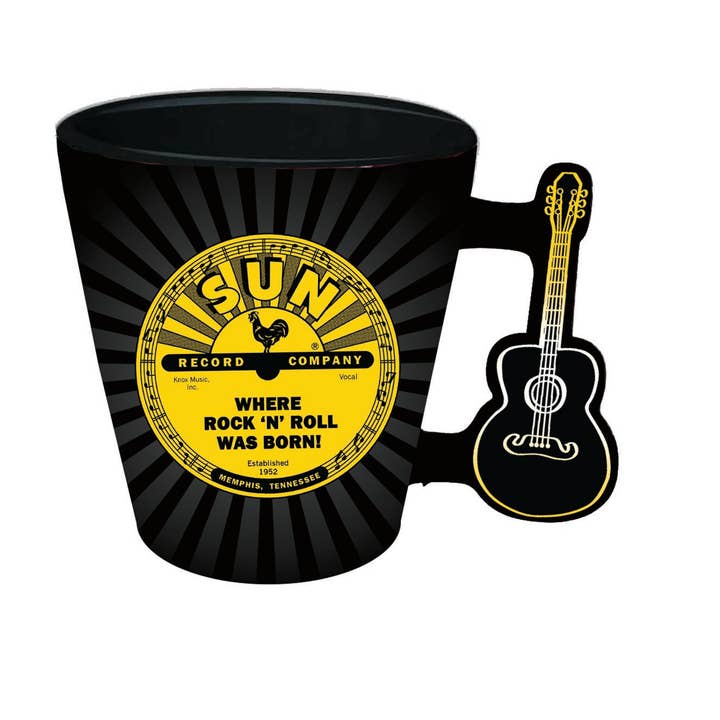 Sun Record Shot Glass - Rock & Roll Guitar Handle for wholesale by MID-SOUTH PRODUCTS