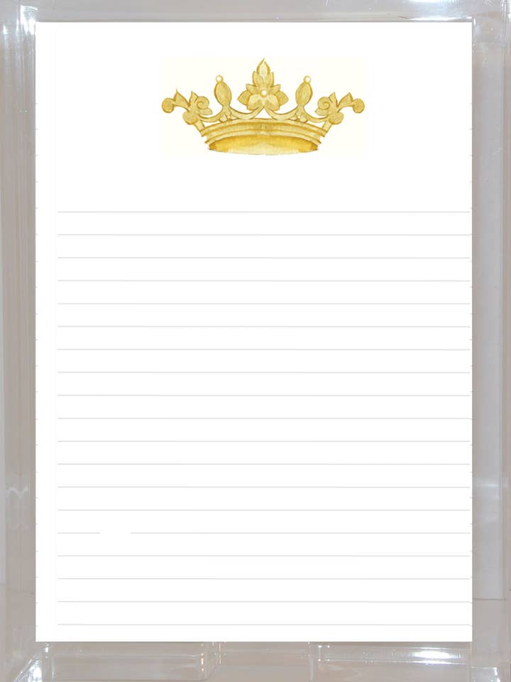 Notepads/Unpadded - R134 Crown for wholesale by Stevie Streck Designs