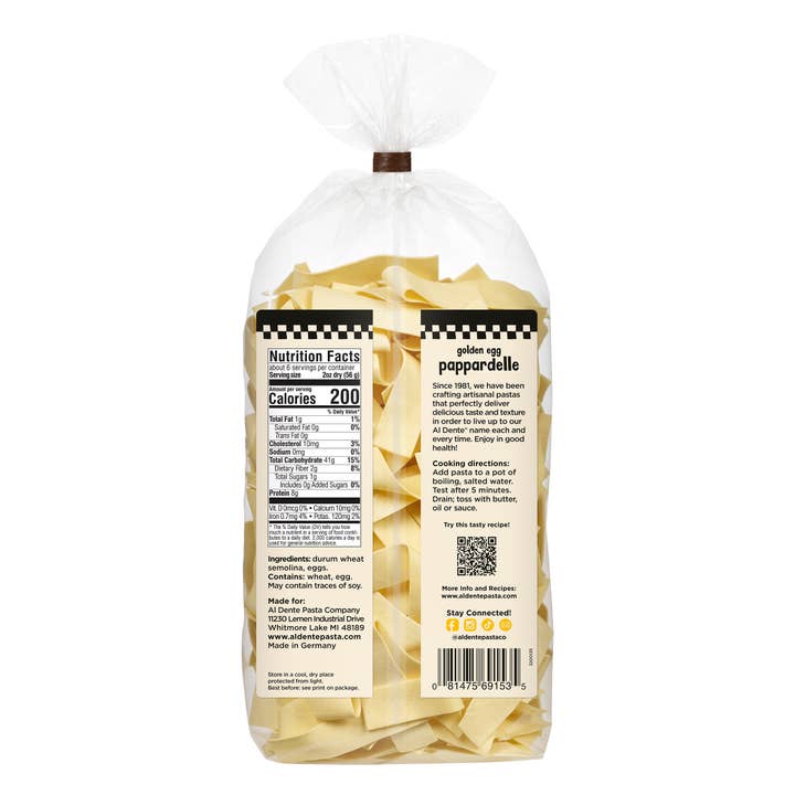 Al Dente Pasta - Wholesale Pasta - Golden Egg Pappardelle